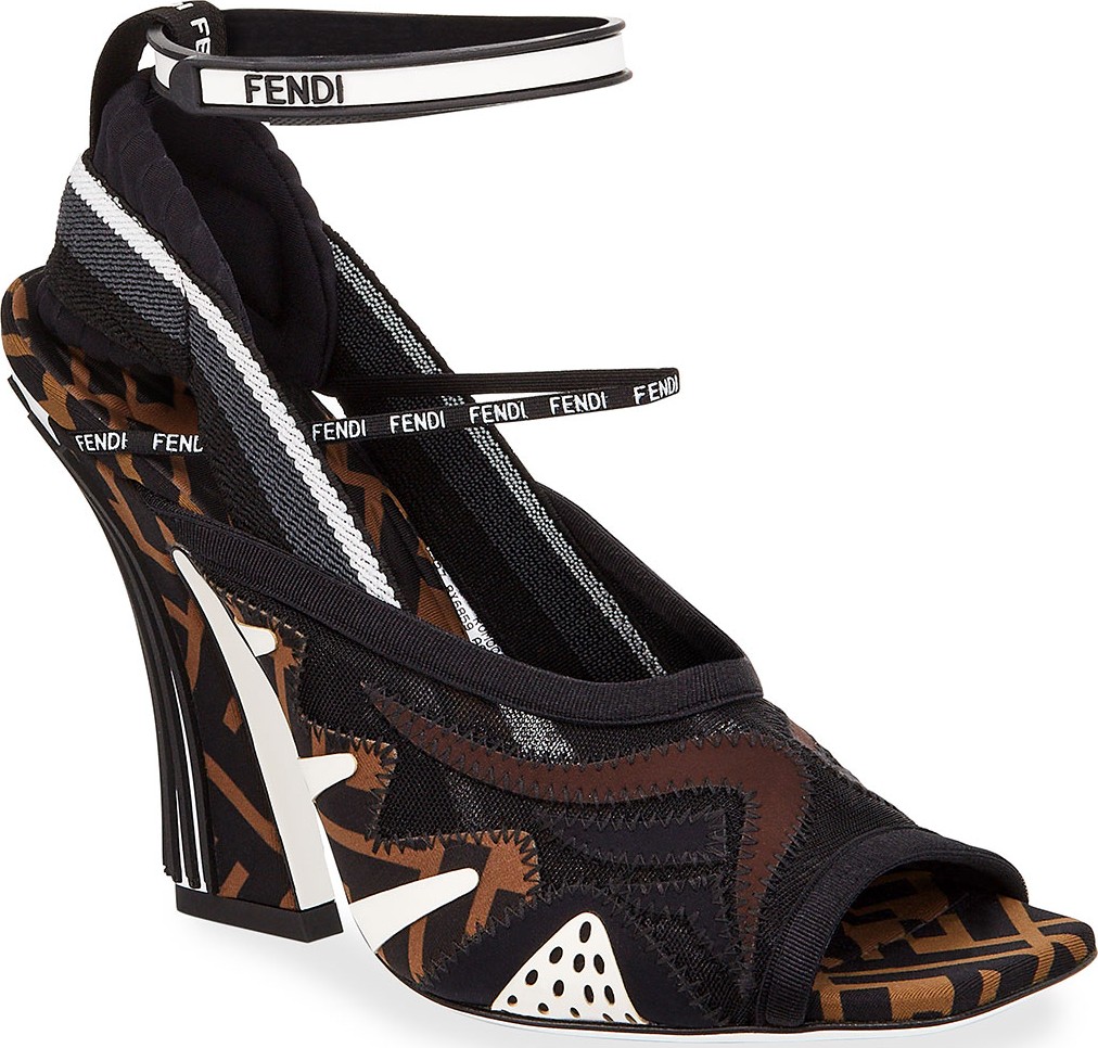 Fendi Freedom FF Patchwork Sandals