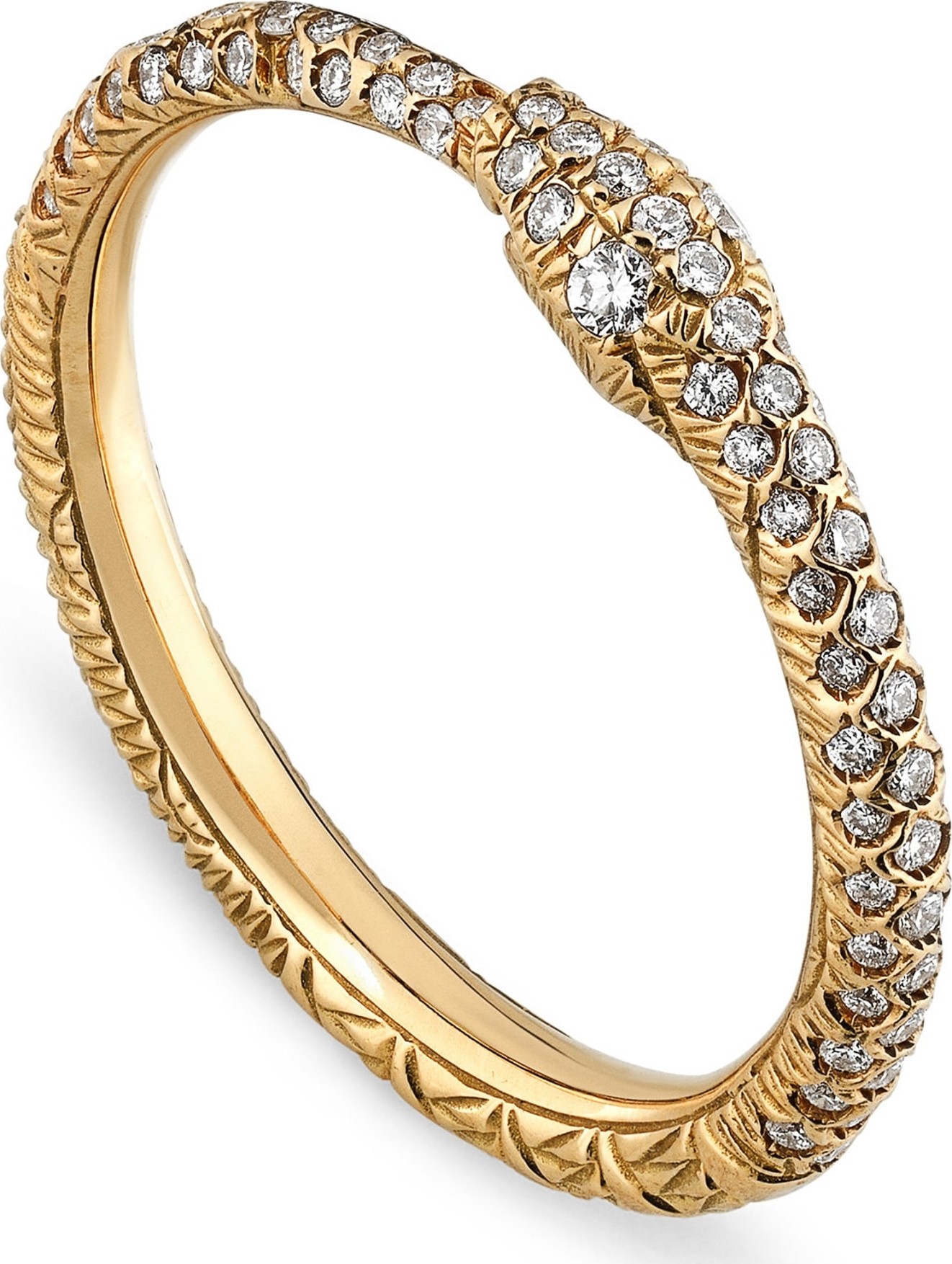 Gucci Ouroboros Diamond Pavé Snake Ring