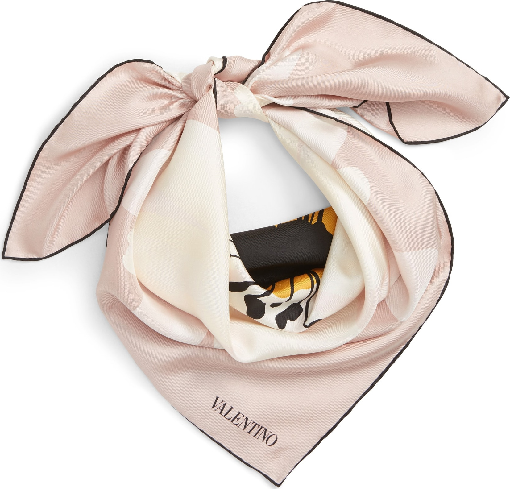 Valentino Daisy Silk Twill Square Scarf