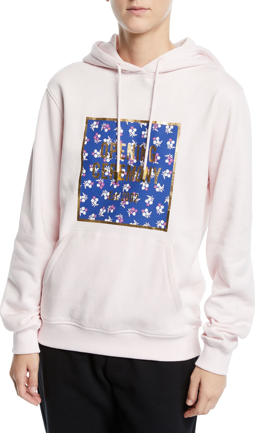 Opening Ceremony Box Logo Cotton Pullover Hoodie