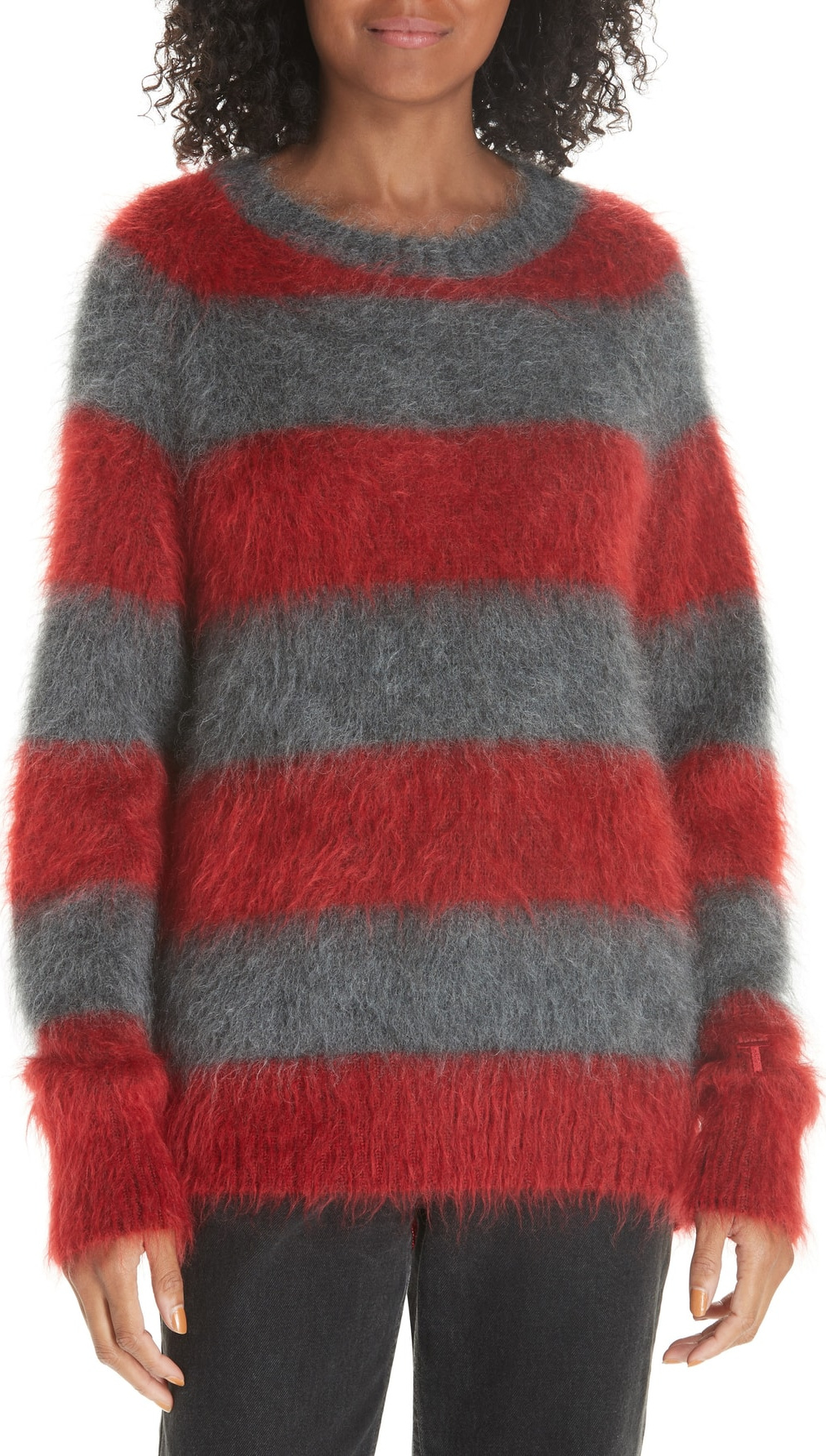 T By Alexander Wang Mohair Blend Stripe Sweater