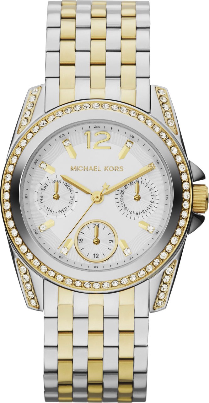 Michael Kors Mid-Size Two-Tone Stainless Steel Preseley Glitz Watch