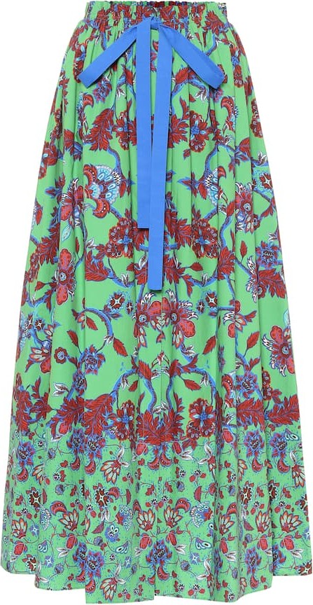 Givenchy Floral cotton maxi skirt