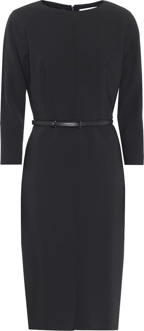 Max Mara Liriche belted stretch-wool dress