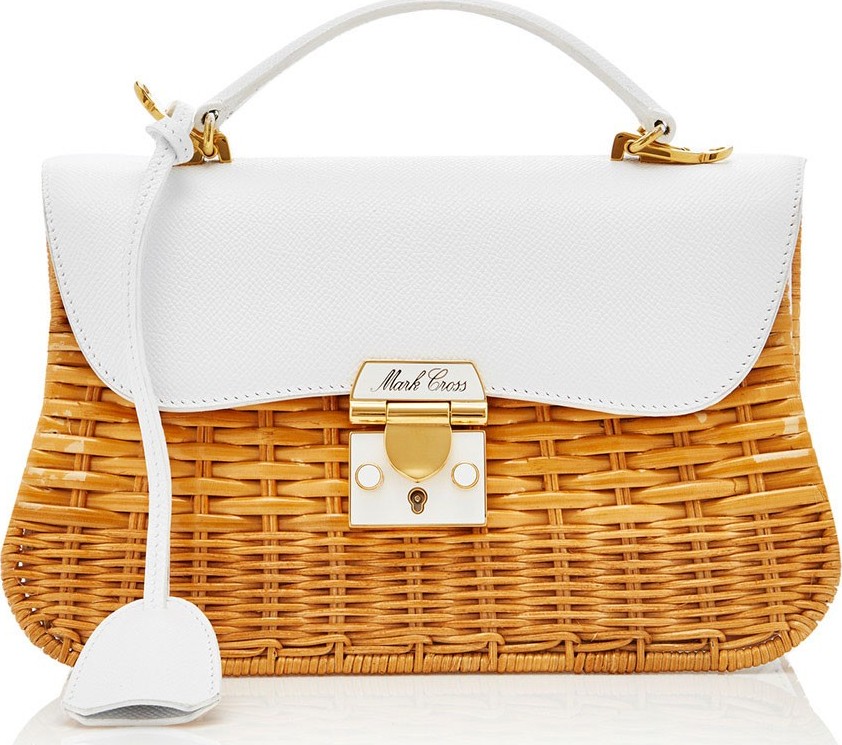 Mark Cross dorothy rattan bag