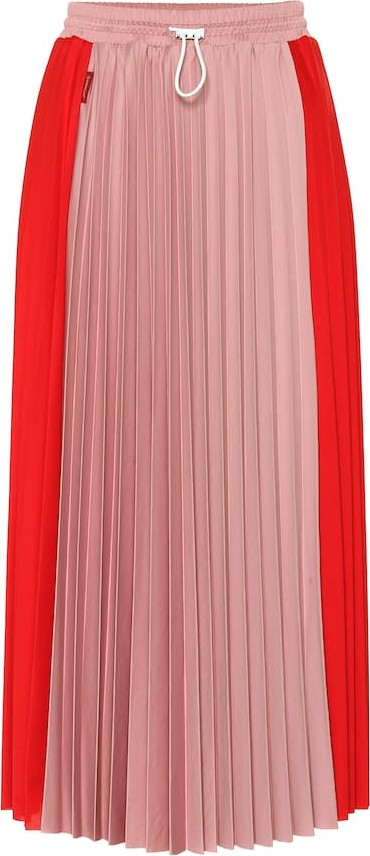 Moncler Pleated jersey midi skirt