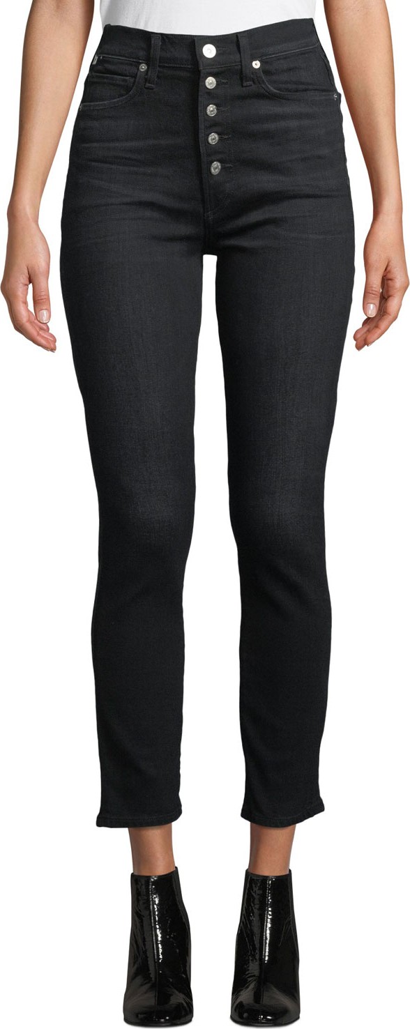 Citizens Of Humanity Olivia High-Rise Button-Fly Straight-Leg Jeans