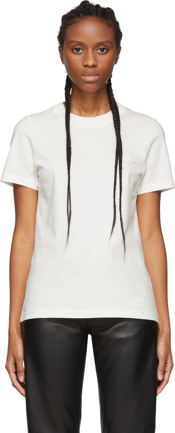 Acne Studios White Blå Konst Doe Badge T-Shirt
