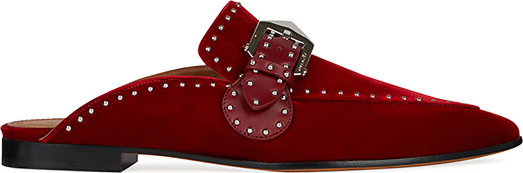 Givenchy Elegant Studded Velvet Loafer Mule