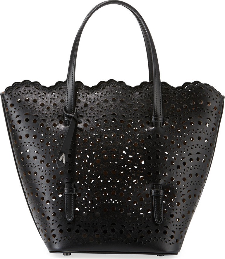 Alaïa Nicole Cutout Leather Top-Handle Bag