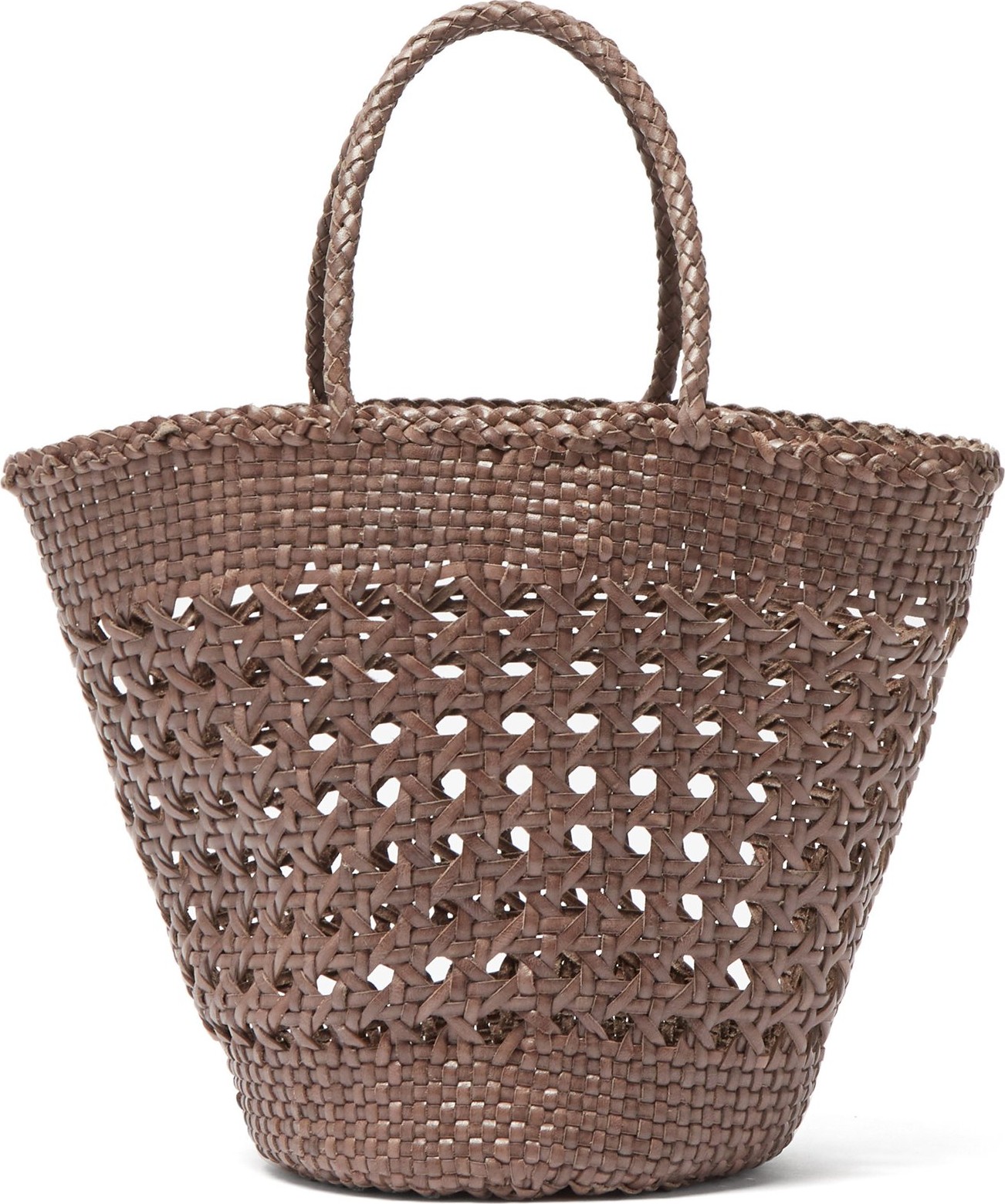 Dragon Diffusion Myra woven-leather basket bag
