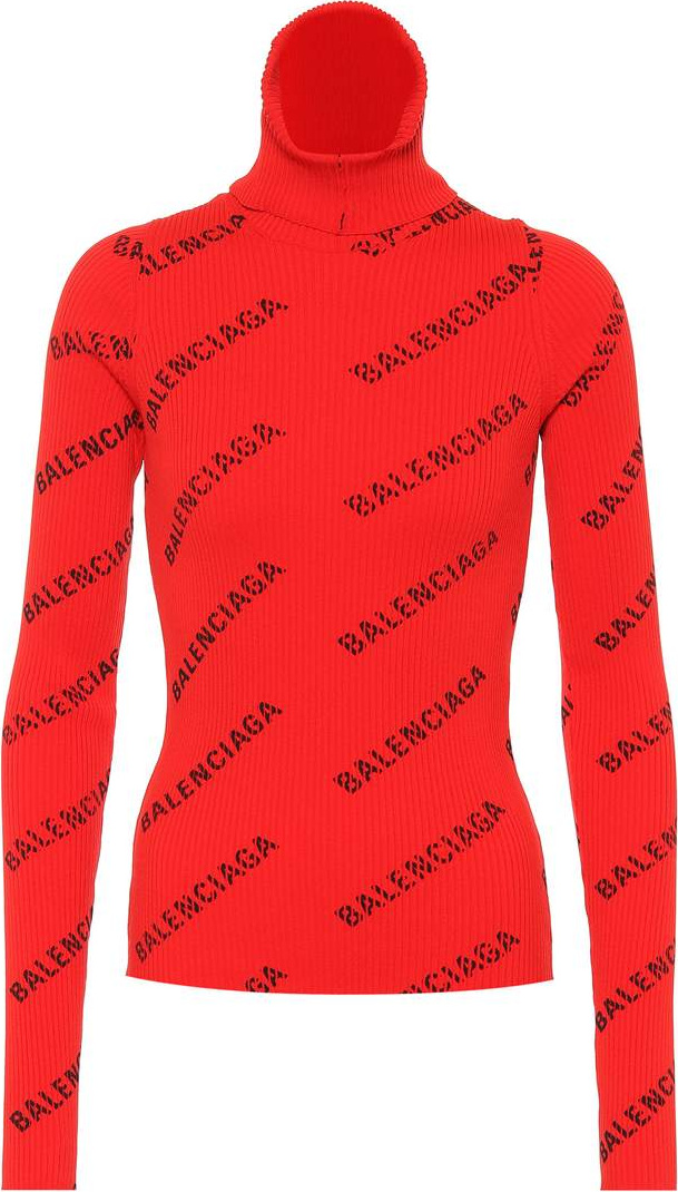 Balenciaga Logo intarsia hoodie