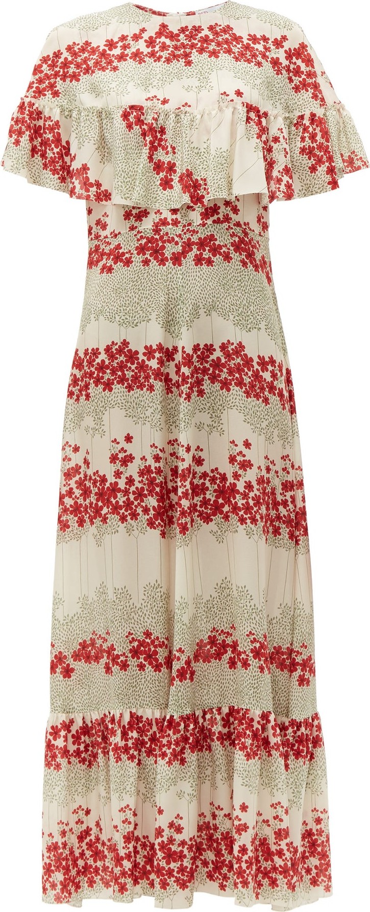 RED Valentino Floral-print silk crepe de Chine dress