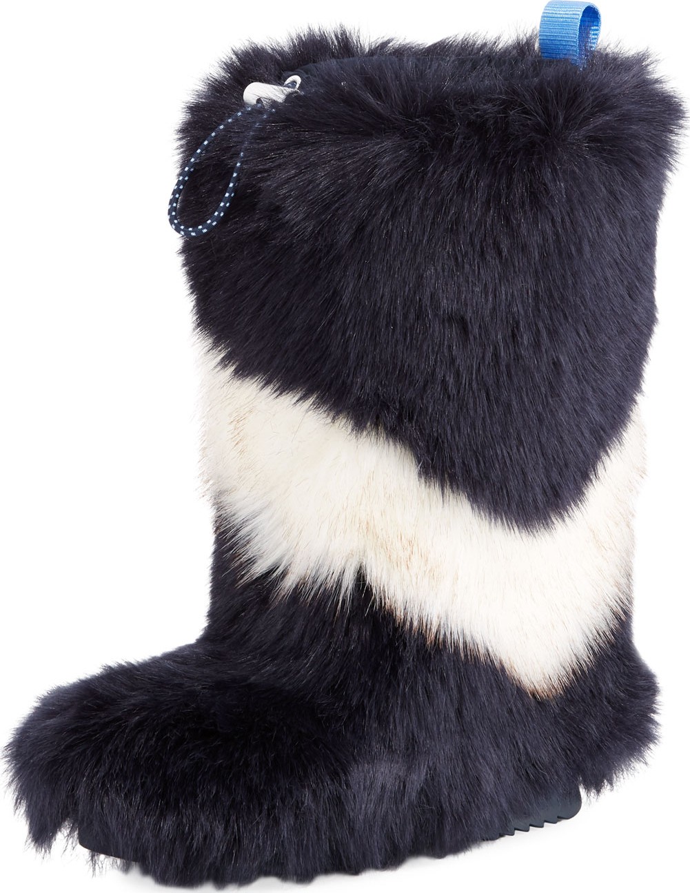 Tory Sport Chevron Faux-Fur Tall Boots