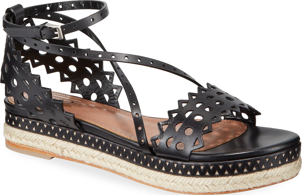 Alaïa Vienne Platform Espadrille Sandals