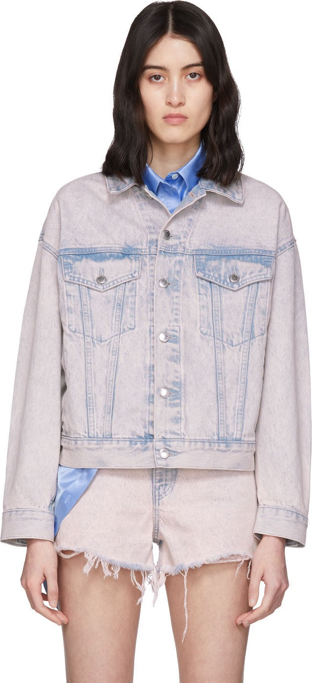 Alexander Wang Pink Denim Game Jacket