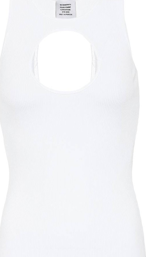 Vetements Stretch-cotton tank top