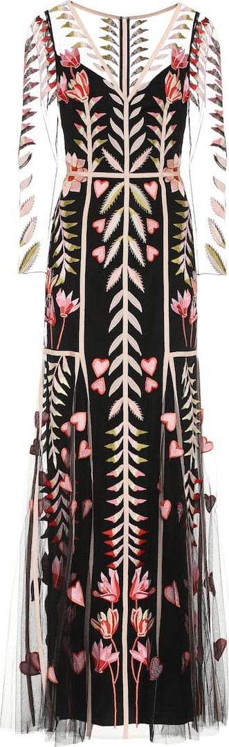 Temperley London Rosy floral organza gown
