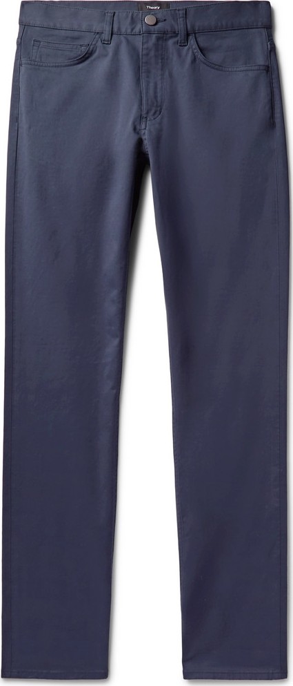 Theory Haydin Slim-Fit Stretch Cotton-Twill Trousers