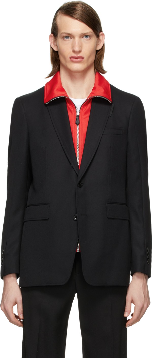 Burberry London England Black Classic Tailored Blazer