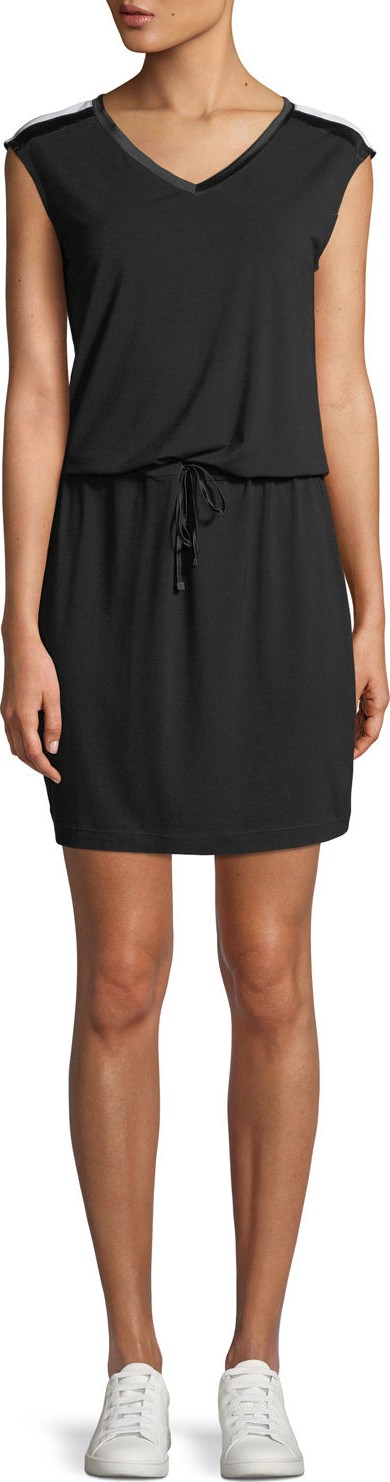 Blanc Noir Van Ness Sleeveless V-Neck Dress