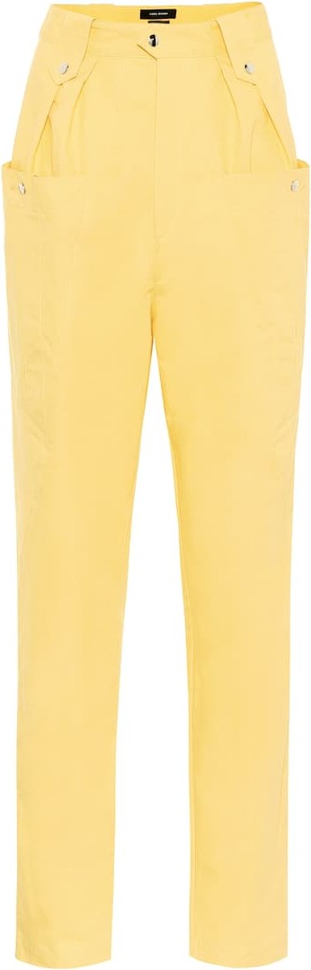 Isabel Marant Yerris high-rise cotton carrot pants