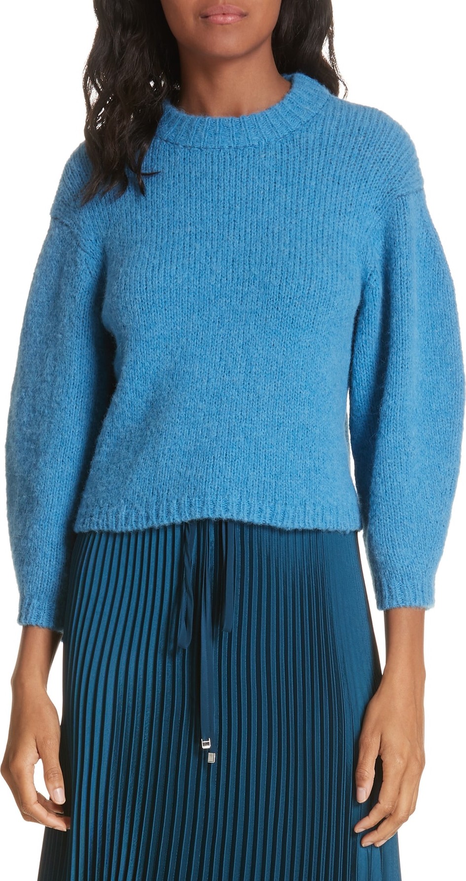 Tibi Cozette Alpaca & Wool Blend Crop Sweater