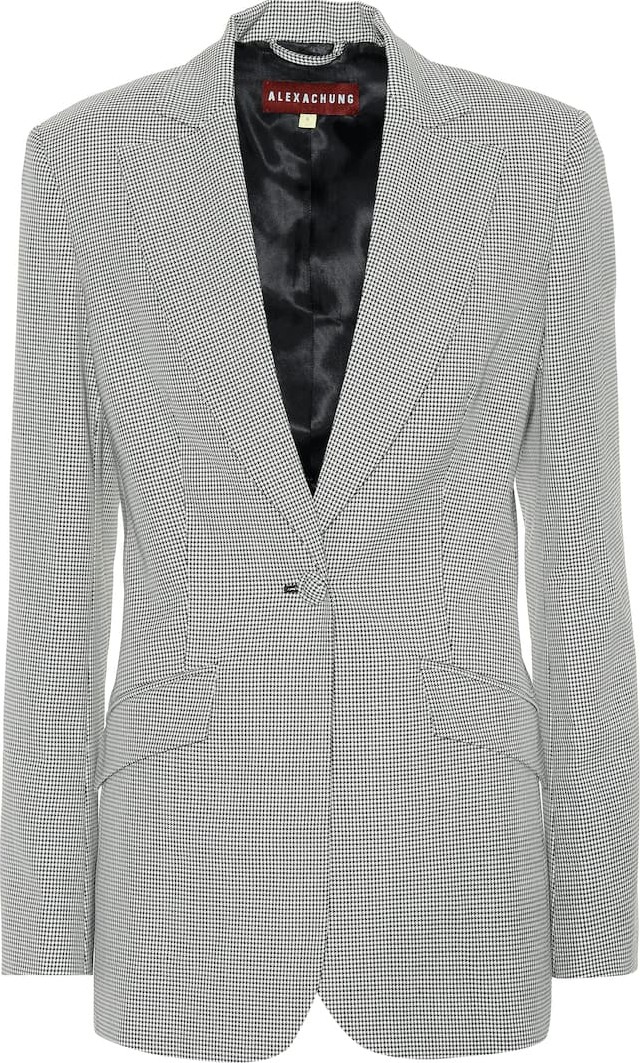 Alexachung Houndstooth wool-blend blazer