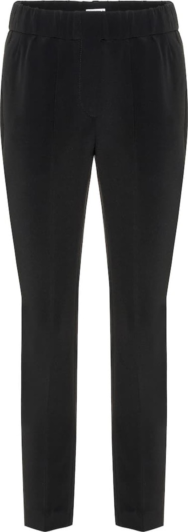 Brunello Cucinelli Silk-blend cropped pants