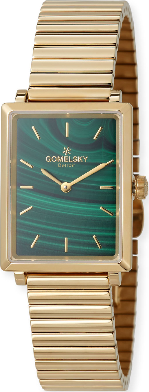 Gomelsky The Shirley 32mm Malachite Watch with Bracelet Strap