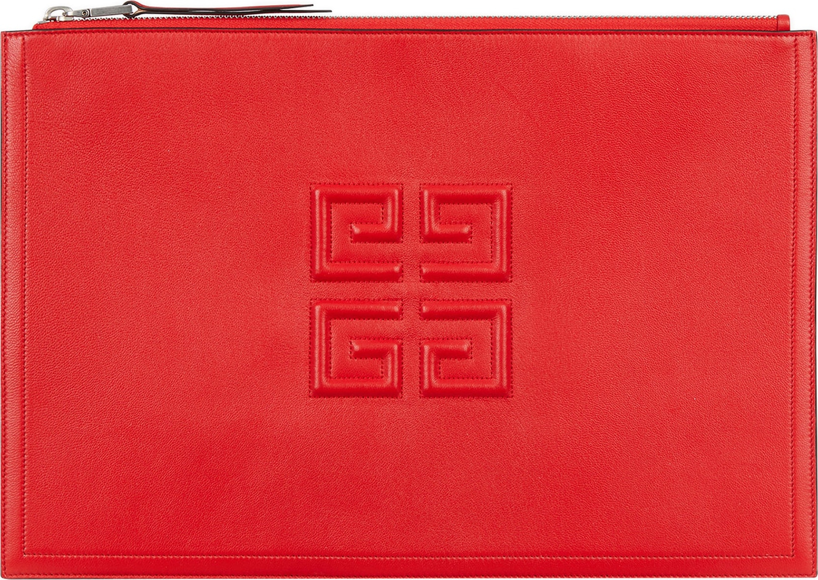 Givenchy Embossed Logo Lambskin Leather Pouch