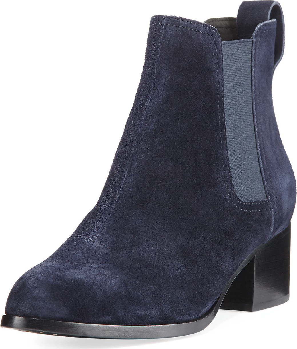 Rag & Bone Walker Suede Block-Heel Chelsea Boot