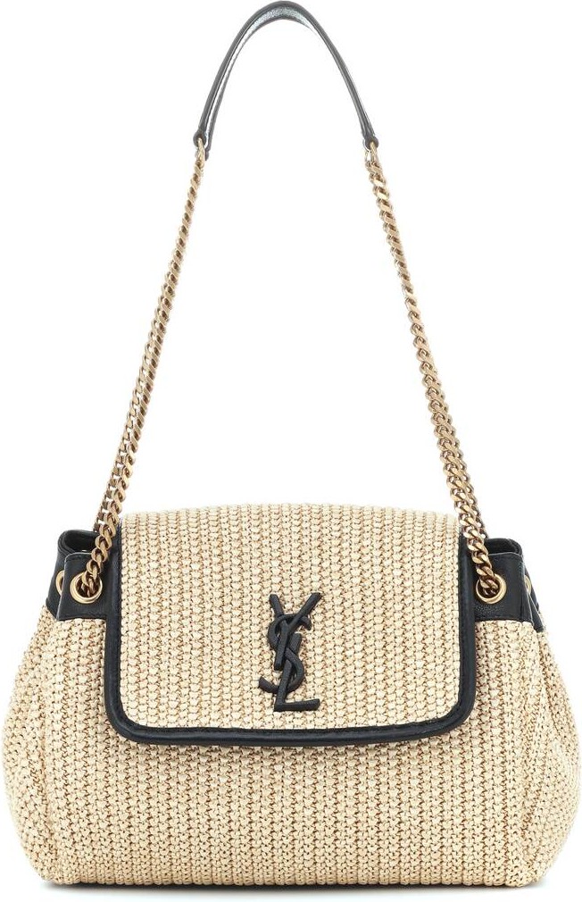 Saint Laurent Nolita Small raffia shoulder bag