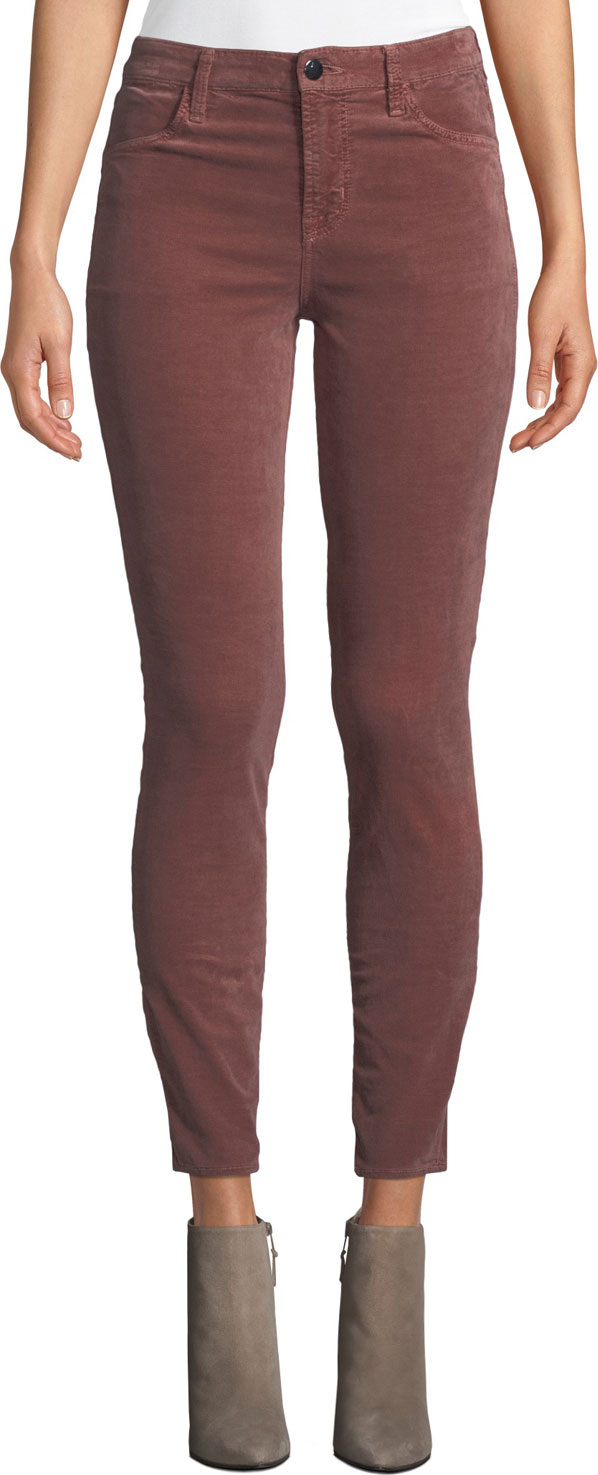 J BRAND Maria High-Rise Velvet Skinny Pants