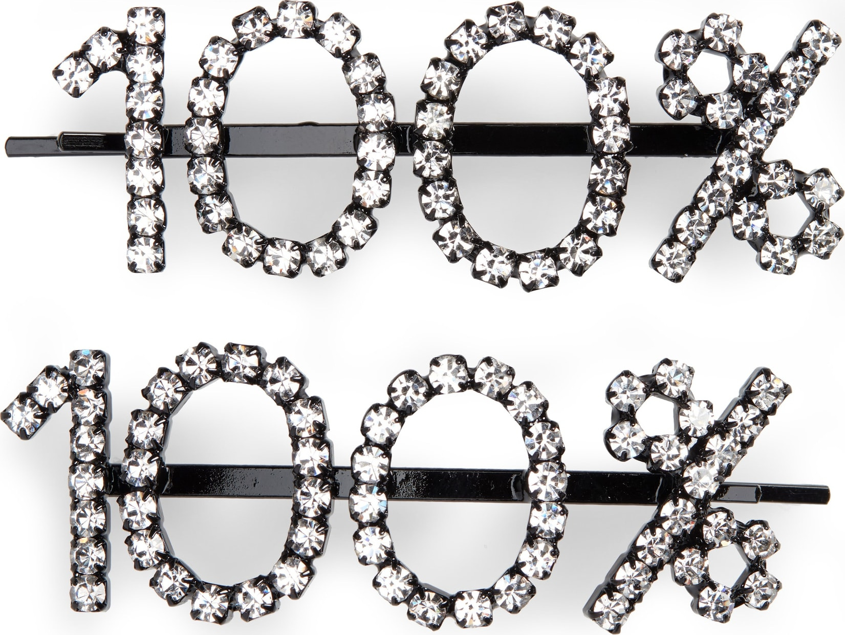 Ashley Williams Set of 2 100 Percent Crystal Hairpins