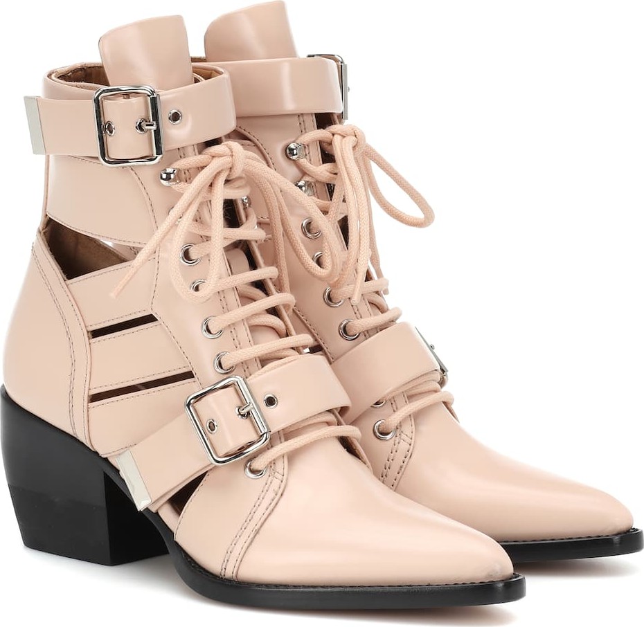 Chloe Rylee patent leather ankle boots