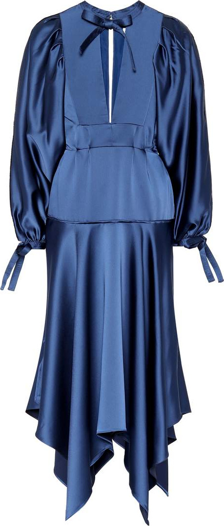 Self Portrait Satin midi dress