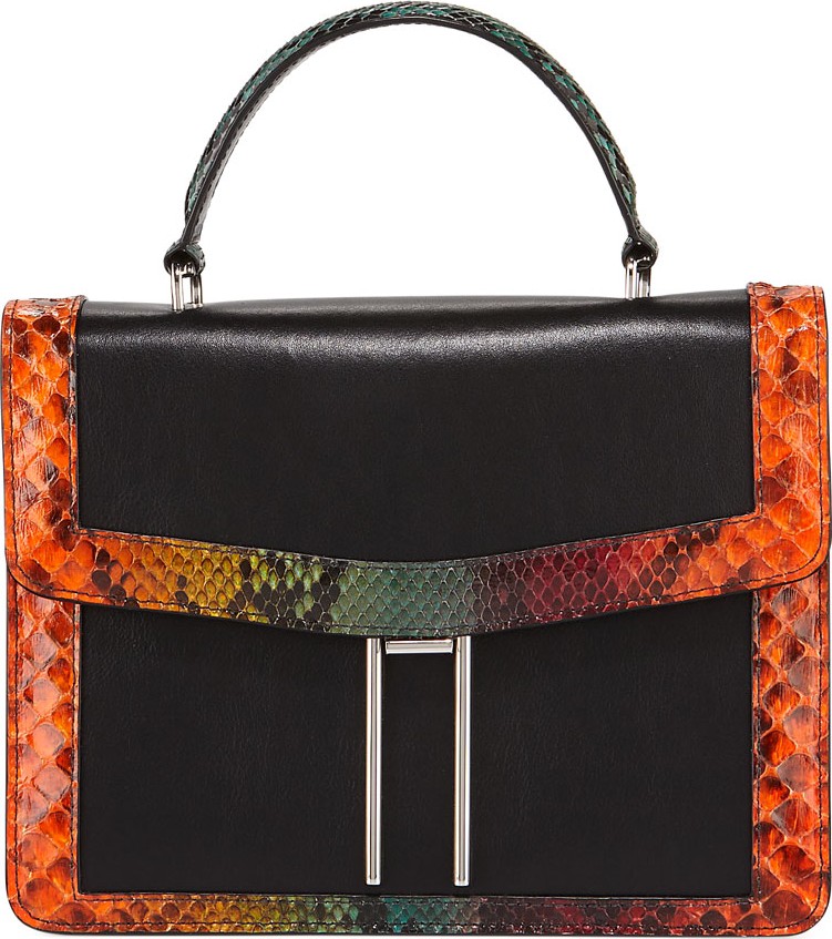 Hayward H Top-Handle Tie-Dye Python Crossbody Bag