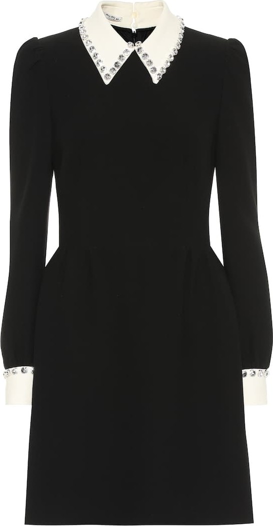Miu Miu Embellished cady minidress
