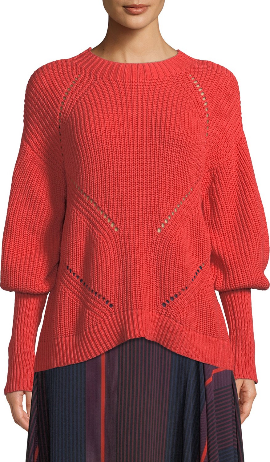Joie Landyn Long-Sleeve Eyelet Sweater