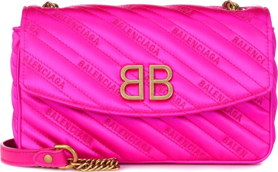 Balenciaga BB Round satin shoulder bag