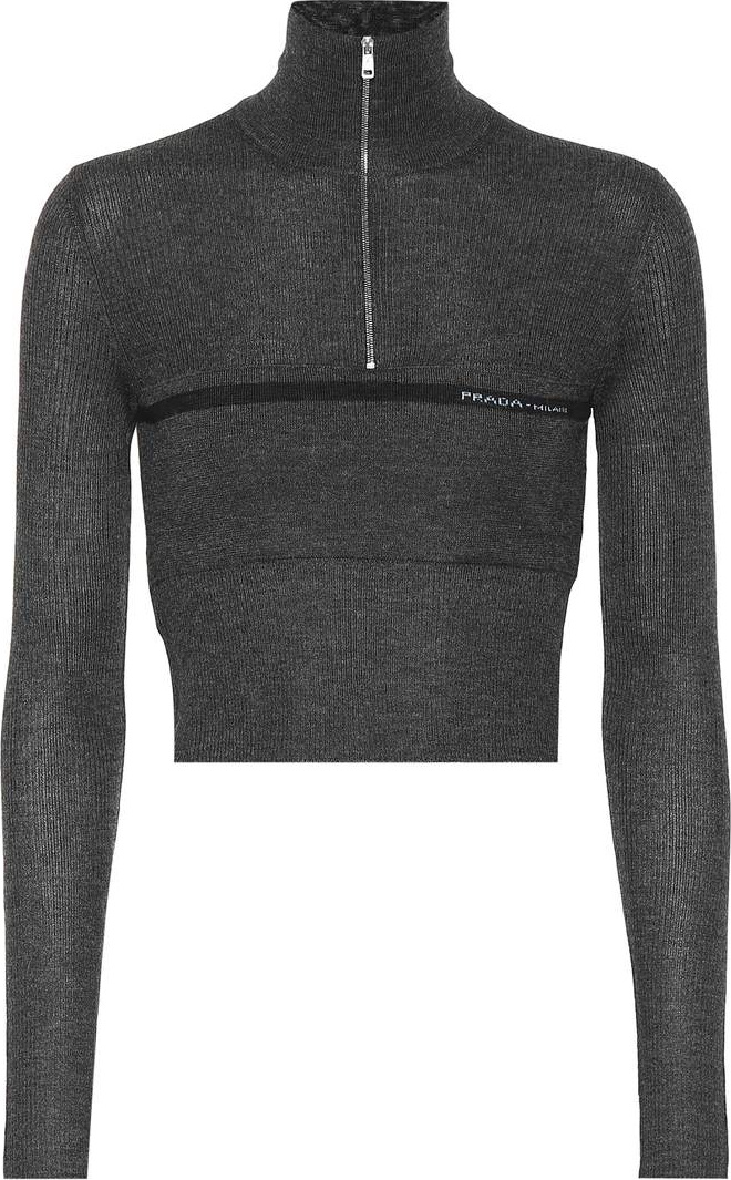 Prada Silk and wool turtleneck sweater