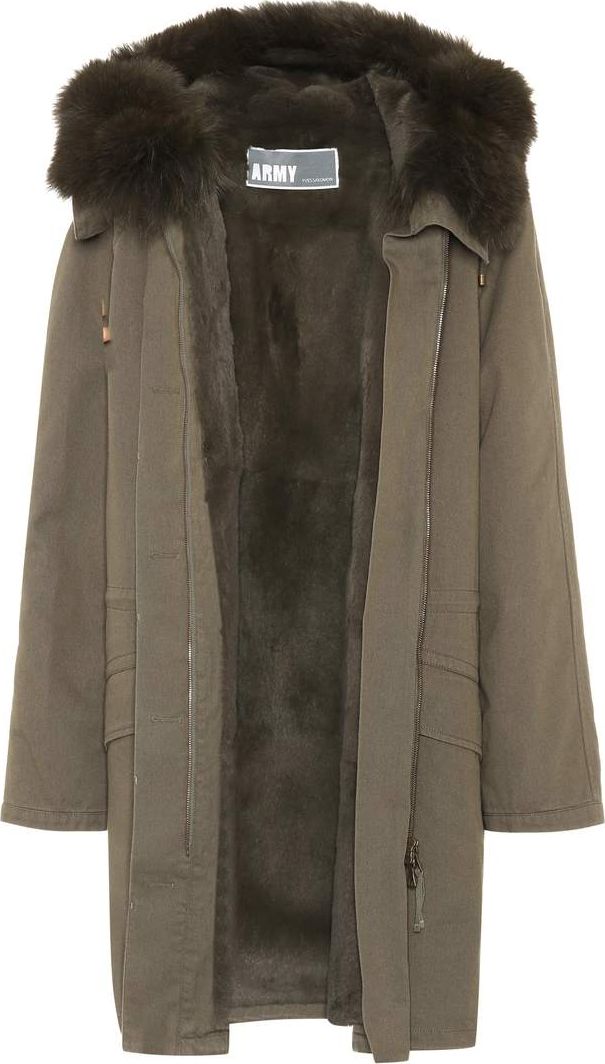 Army By Yves Salomon Fur-trimmed coat