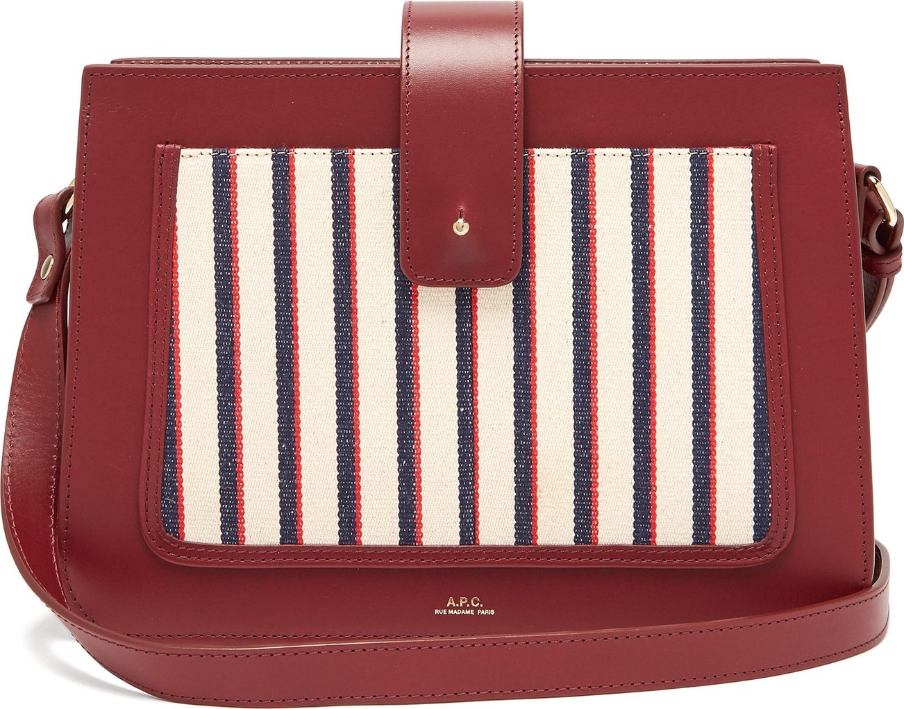 A.P.C. Albane canvas and leather cross-body bag