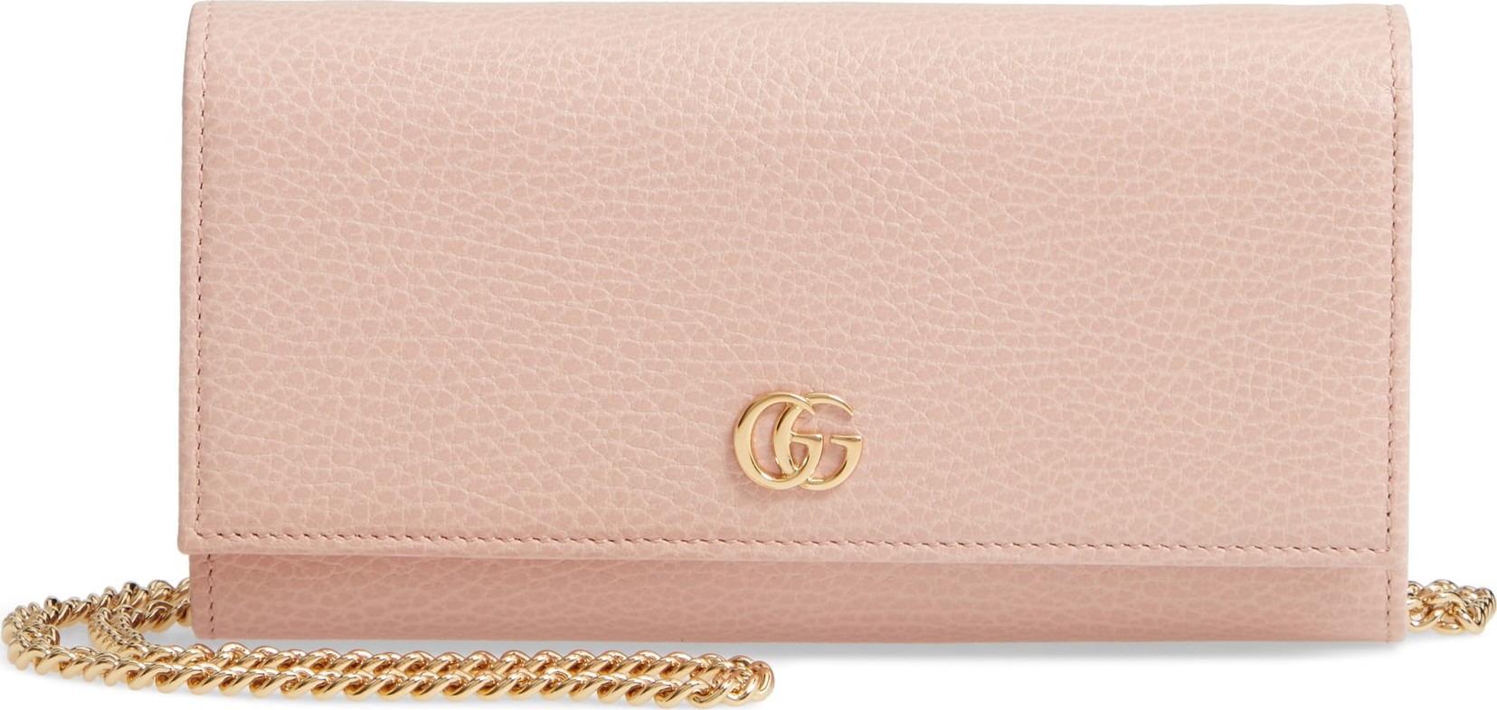 Gucci Petite Marmont Leather Continental Wallet on a Chain