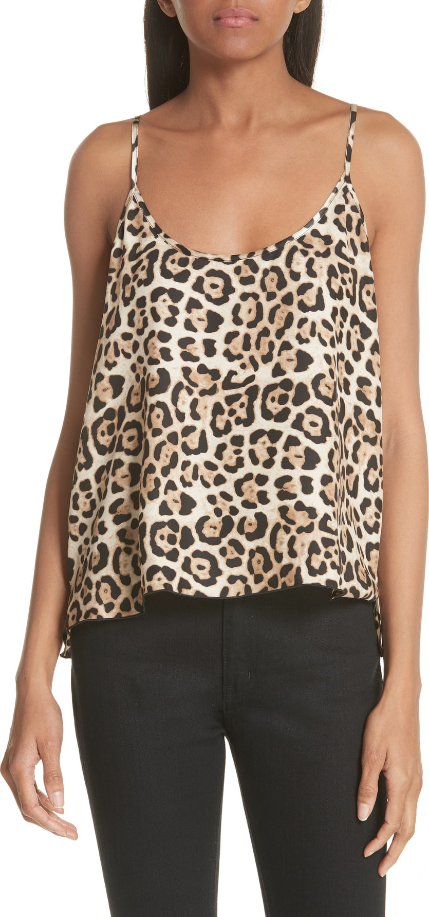 ATM Anthony Thomas Melillo Leopard Print Silk Camisole