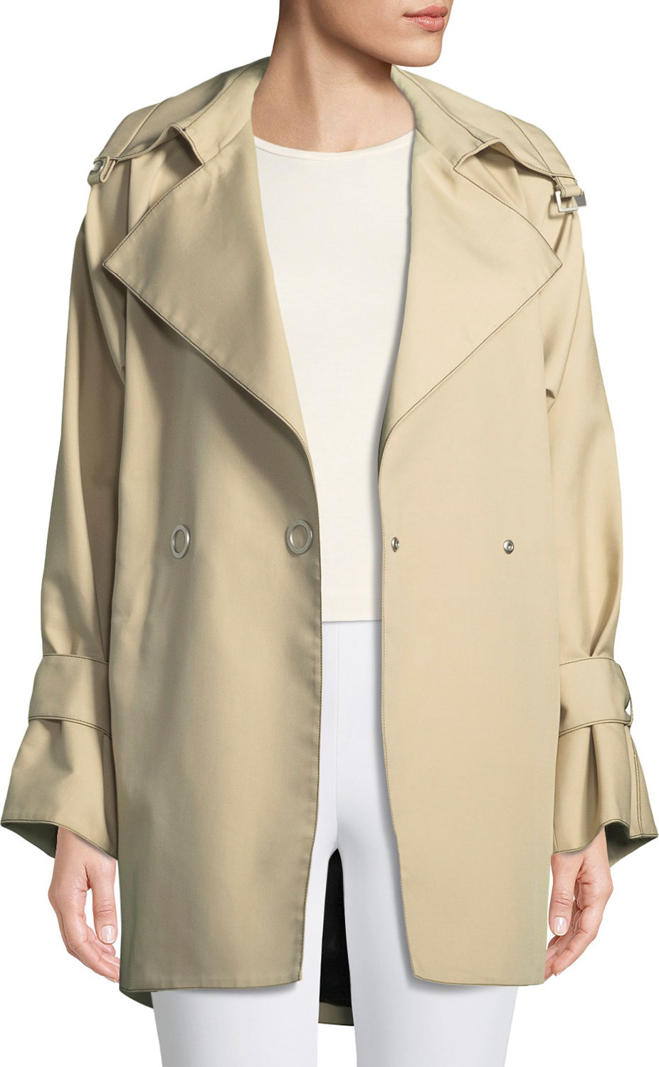 Opening Ceremony Bonded Poplin Trench Coat