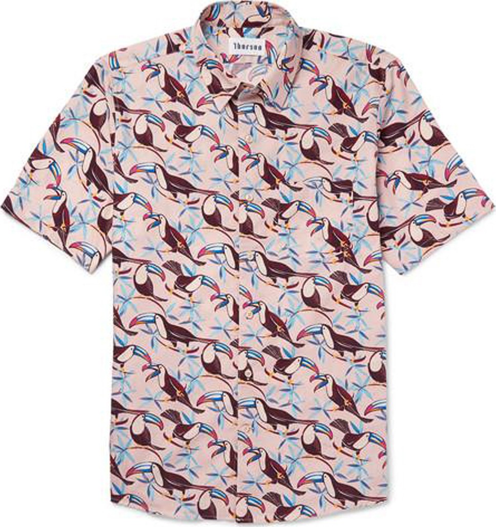 Thorsun toucan print short sleeve shirt