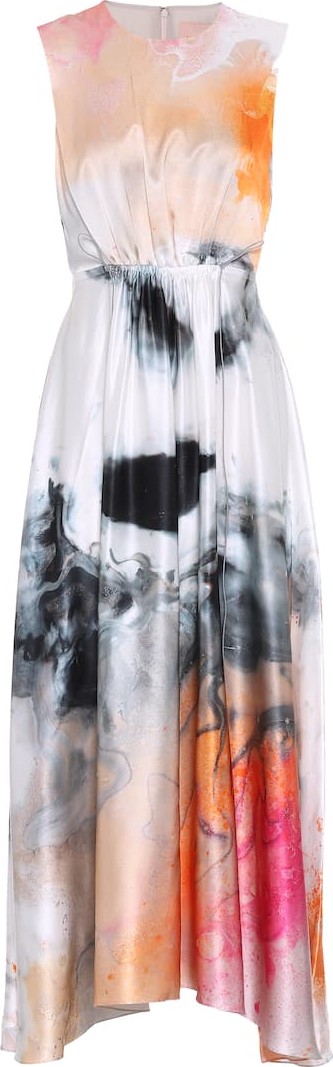 Roksanda Printed silk-satin dress