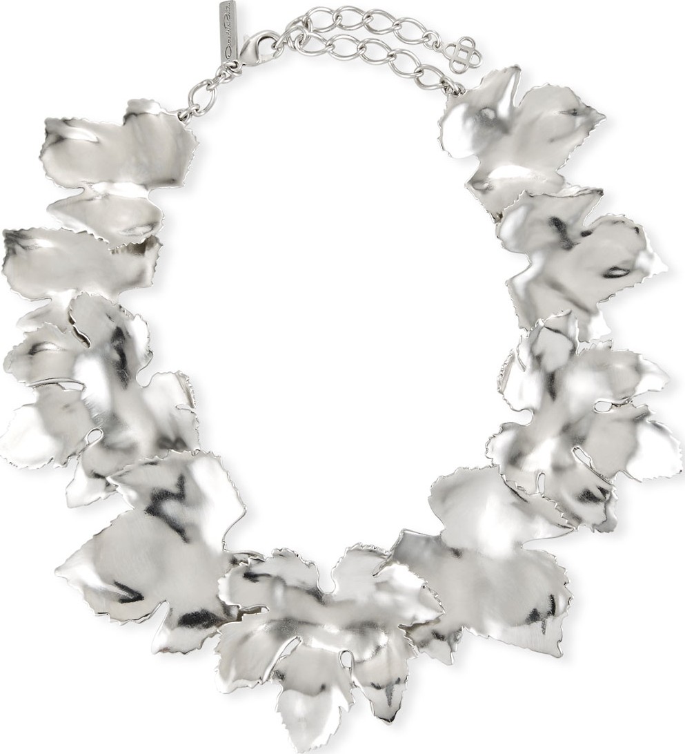 Oscar De La Renta Grape Leaf Collar Necklace